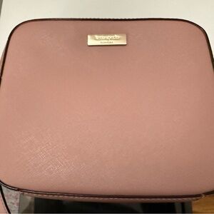 kate spade Blush Pink Saffiano Wristlet with Gold Plaque